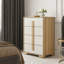 Commode haute 4 tiroirs Mep, brun naturel et blanc Mep