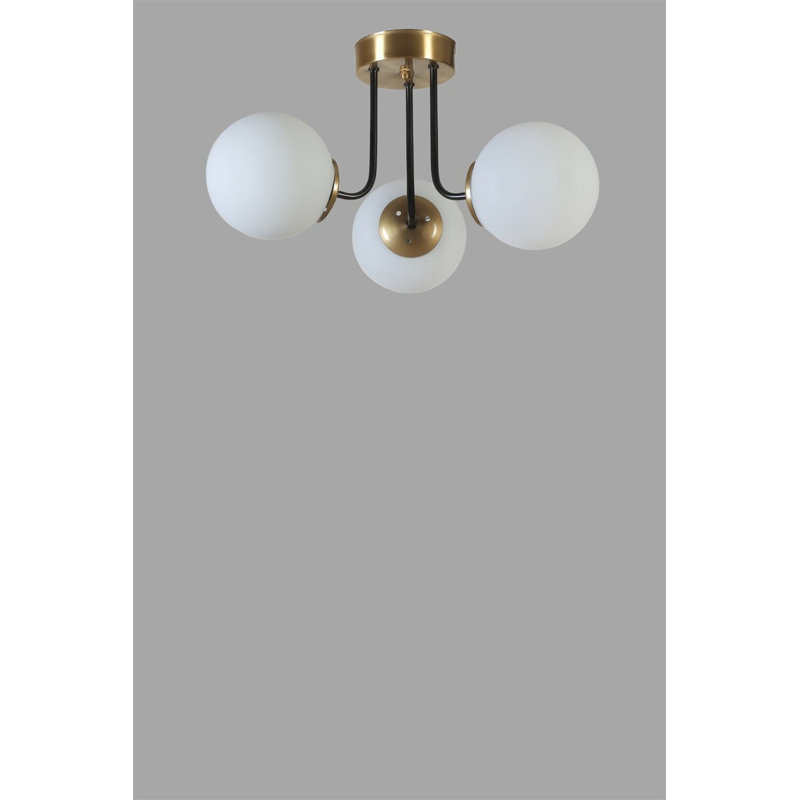 Elegant White and Gold Chandelier, Metal Body, 15.7 in Diameter x 11.8 in Height | E27 Socket, Max 40W | IP20 Rated | Stylish Lighting Fixture for Living Room, Dining Room, & Home Decor | Modern Design