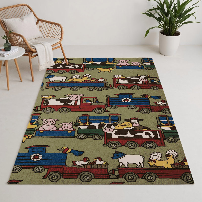 Tapis intérieur et extérieur brun Transport, Rectangle 5 pi x 7 pi