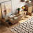 Modern simple solid wood TV cabinet coffee table