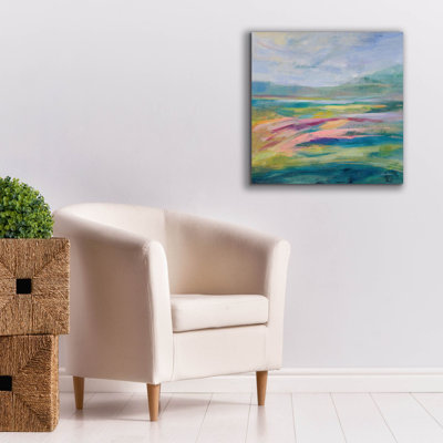  'Flower Hill 1' by Silvia Vassileva Canvas Wall Art, 26" x 26"