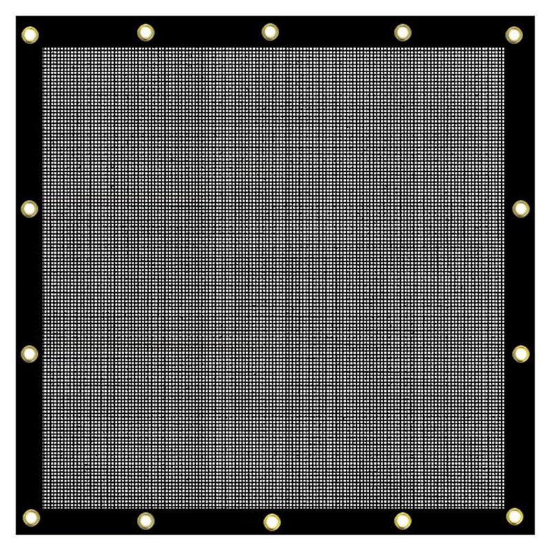 Bâche rectangulaire en filet 6 oz, H 78 po x l 120 po x P 1 po, Noir