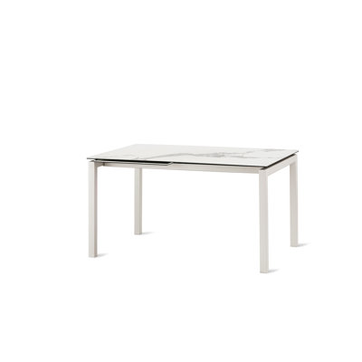 Abigail Glass Top Metal Base Dining Table