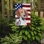 2 côtés en polyester de 2 côtés american drapeau de jardin