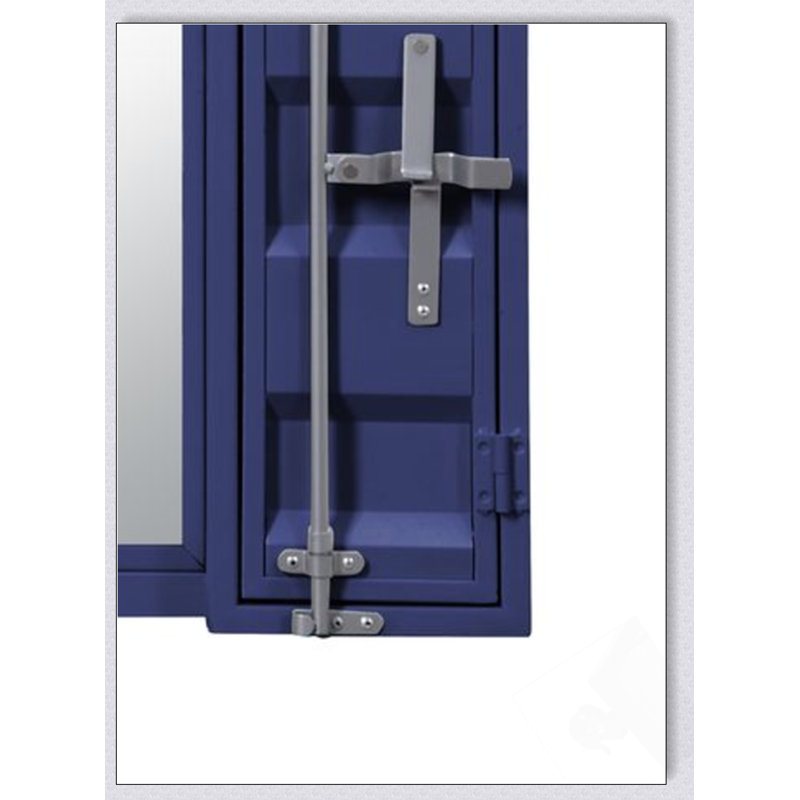 Durable Cargo Vanity Mirror With Secure Storage And Clear Reflection, Perfect For Modern And Industrial Spaces., Blue