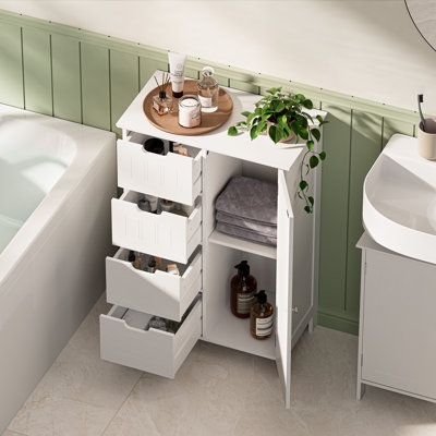 Holbrook White Freestanding Bathroom Storage Cabinet
