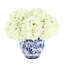 Hydrangea Arrangement in Blue and White Vase