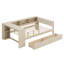Lit plateforme avec tablettes de rangement, tiroirs, station de charge et tête de lit tapissier-440679758-440679761