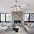 52" Crystal Ceiling Fan with Light and Remote, Quiet DC Motor Modern Chandelier Ceiling Fan with Reversible Blades