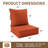 Outdoor 6.5" Thick Deep Seating Cushion Set Water-Resistant & Fade-Resistant Patio Chair Cushions-1196811523