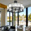 Lustre en cristal réglable 6 lumières - Luminaire suspendu de style américain