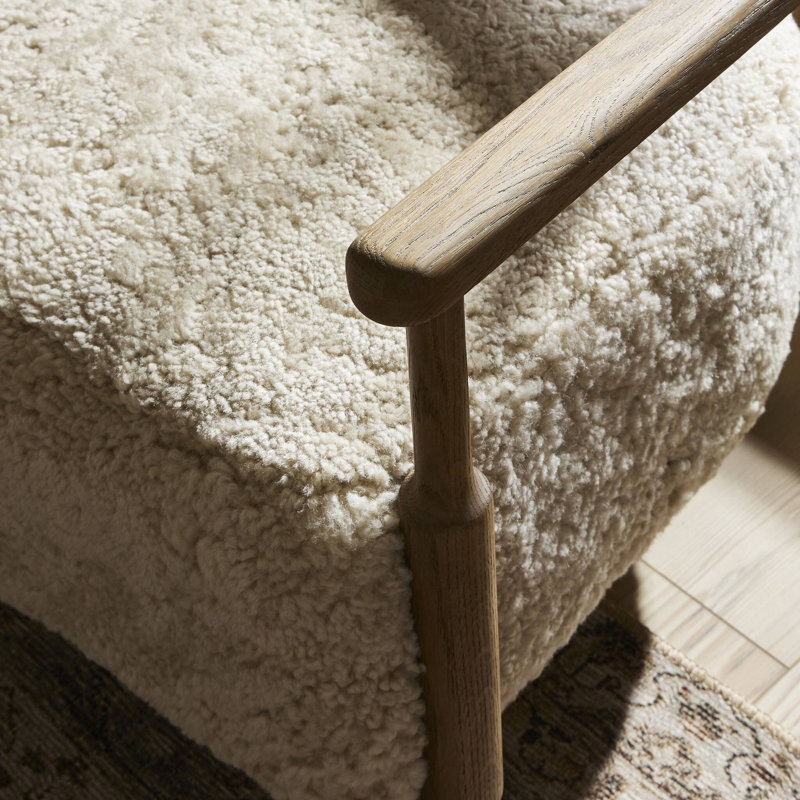 Bennett Chair, Beige Shearling