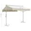 120'' W x 120'' D Polyester Cover Retractable Patio Awning