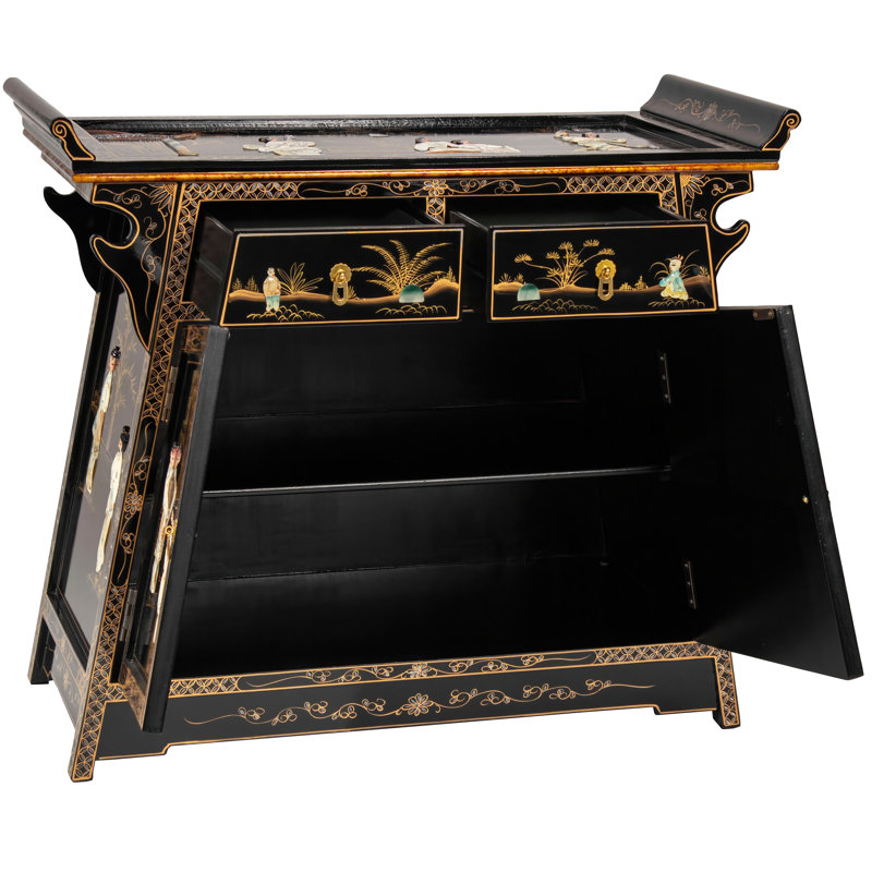 Abiya Solid Wood Accent Cabinet