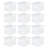 Sterilite Stackable Plastic Storage Open Crate Bin Organizer Box, White, 12-Pack-93259133