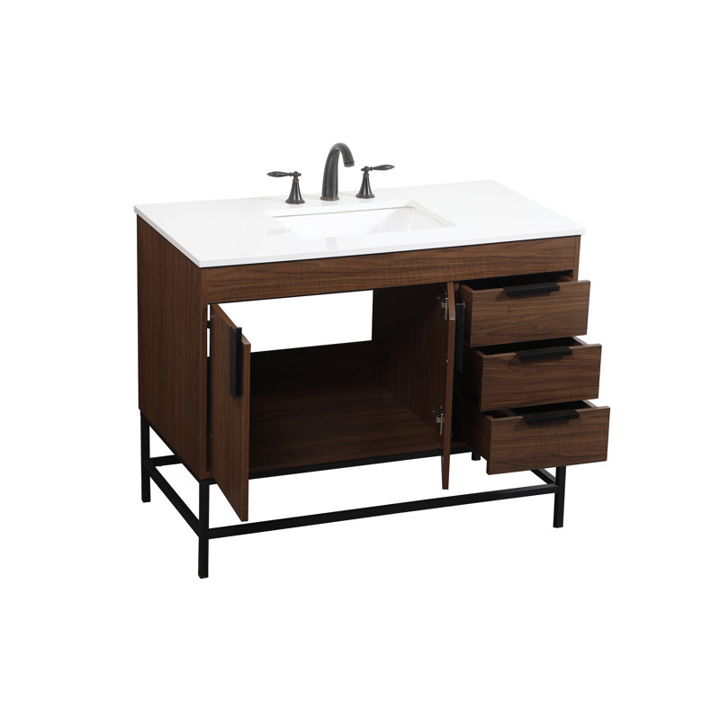 Ensemble de meuble-lavabo simple 42 po Eugene, Noyer