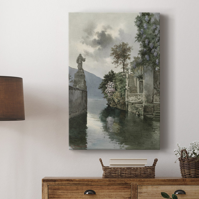 Paysage rétro Cxx - galerie enveloppée de cavas, H 36 po x l 24 po