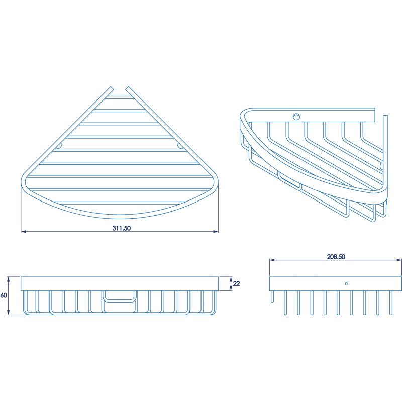 Aluminium Storage Shower Caddy