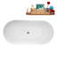 Baignoire et plateau autoportant 59 "avec drain interne 59" Streamline-101686113