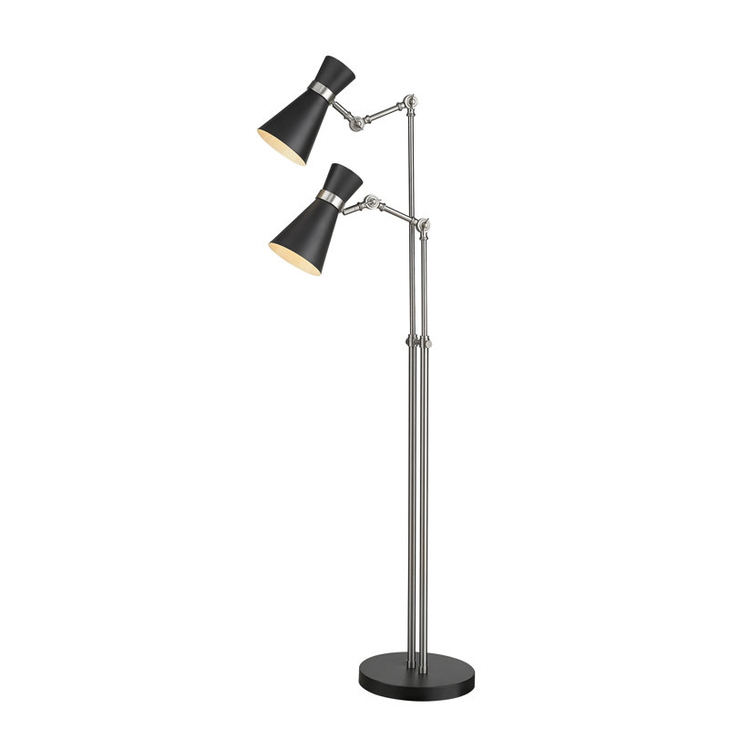 Asbed 56.5'' Tree Floor Lamp, Brushed Nickel