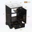 Meuble-lavabo moderne avec lavabo, porte à fermeture douce, tablette réglable en forme de U-730964991