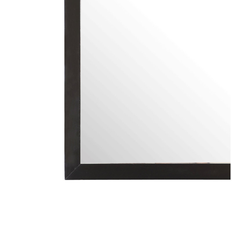 Miroir de salle de bain mural, noir, 41 po x 41 po, Carrée, Noir