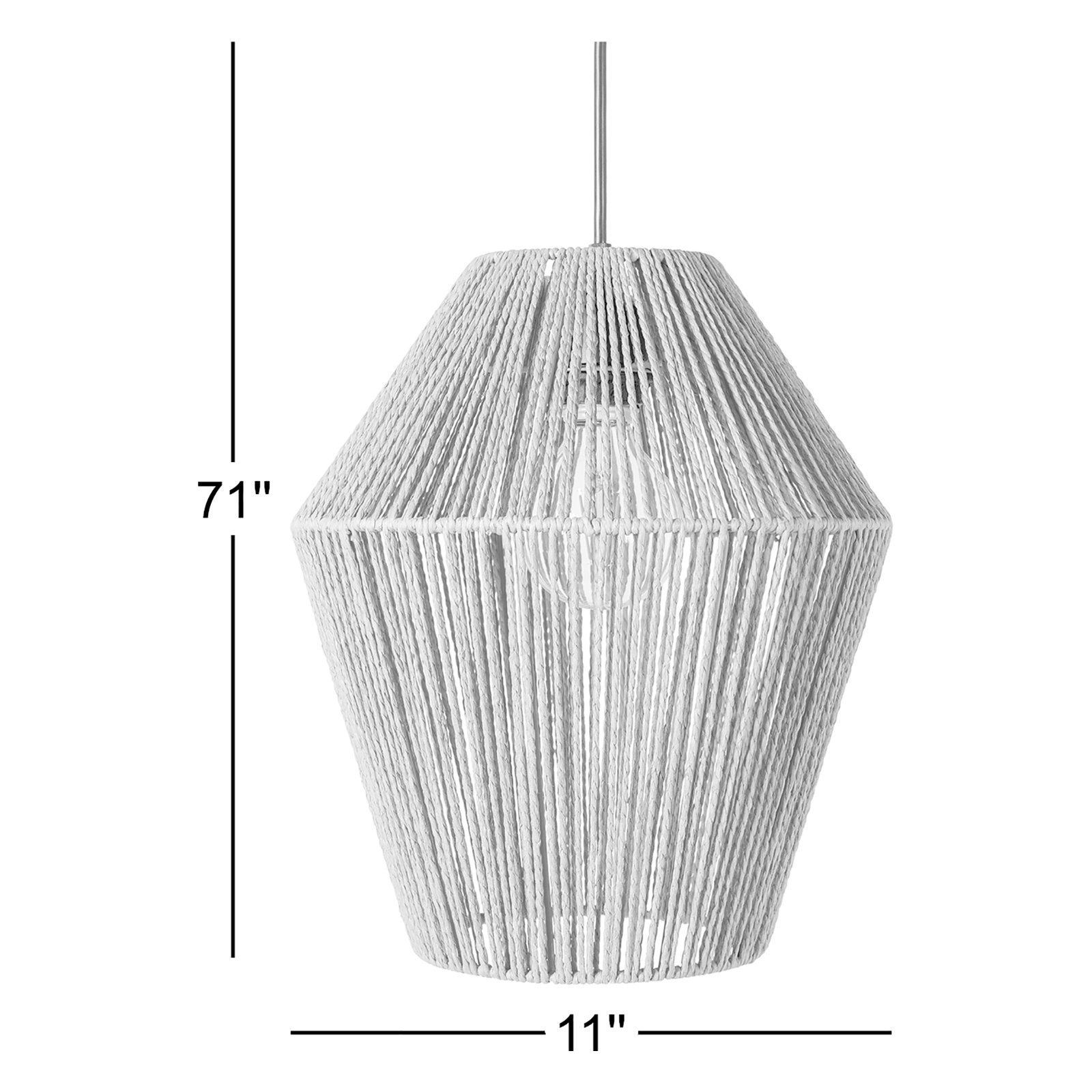 Medea Single Light Pendant, Black, Black