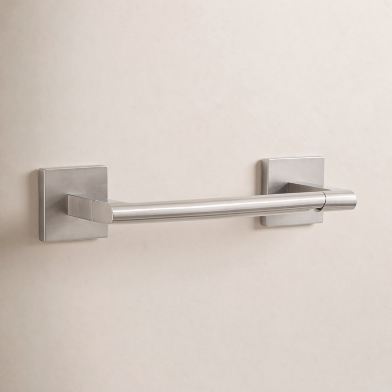 Hibiscus Wall Mounted Toilet Paper Holder, Nickel brossé