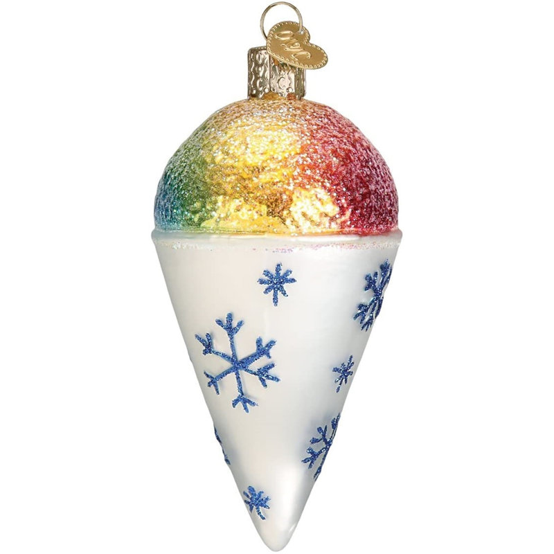 Ornement figurine suspendue en cône snow
