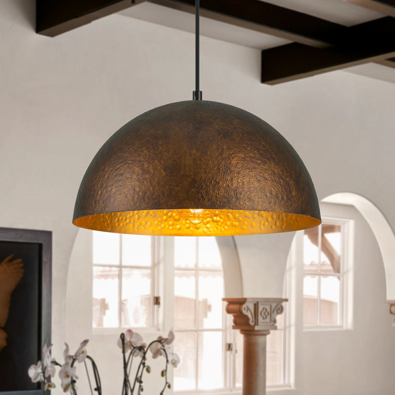 Luminaire suspendu pour îlot de cuisine à 1 lumière à intensité variable Aubreir, 1