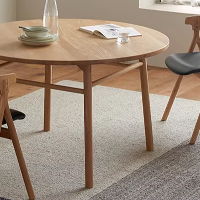 Table de salle à manger ronde domestique en bois massif 47,24 po