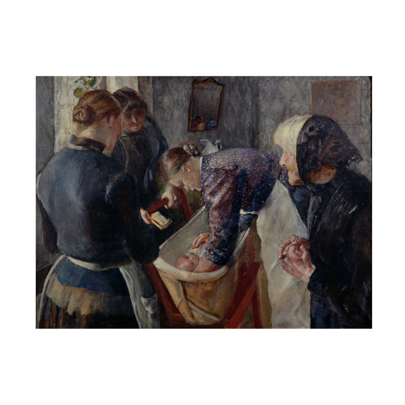 Christian Krohg In The Tub, 1889, art sur toile, H 24 po x l 32 po