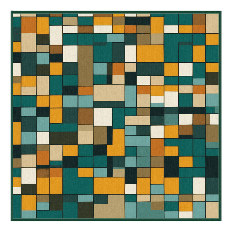 Soil Squares Rug, Square 5'