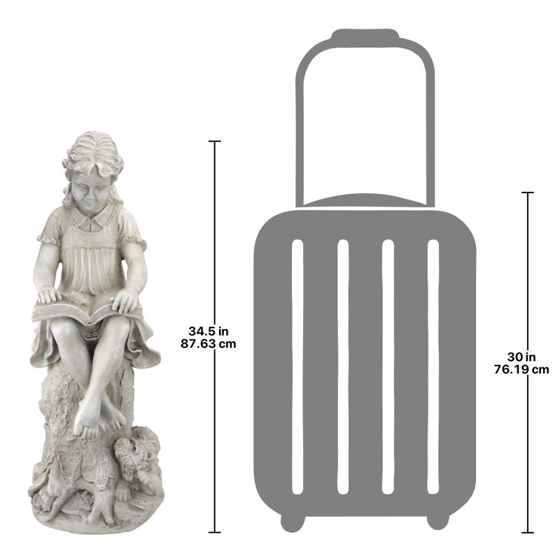 Statue de jardin lecture enfants Sierra