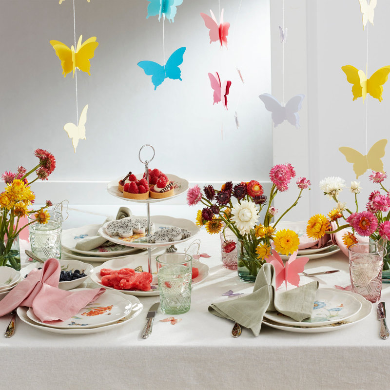 Lenox Butterfly Meadow Clear Tall Glasses, Set Of 4, Pink