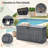 100-Gallon Outdoor Deck Box with Hydraulic Hinged Lid, 310 lb Bench Capacity, Lockable Design and Reinforced Polypropylene, Gray-138206727
