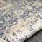 Ophelia Lux Classic Floral Blue/Gray Rug with High-Low Texture-13938088