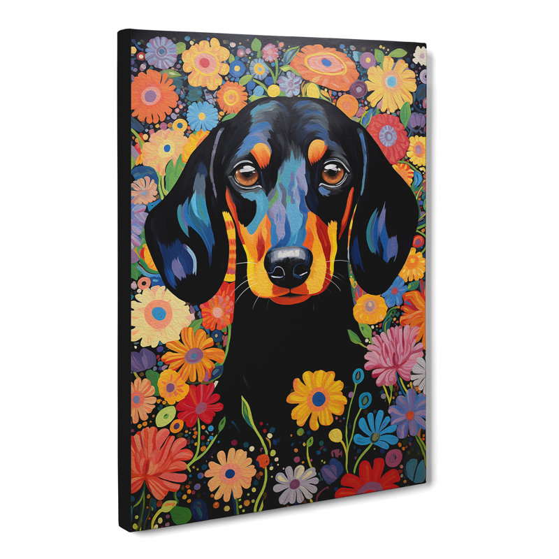 Dachshund Informel - No Frame Print, 76cm H x 50cm W x 3cm D