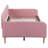 Pink Twin Upholstered Daybed Solid Wood Support Adjustable Back Height-331504701-331504702