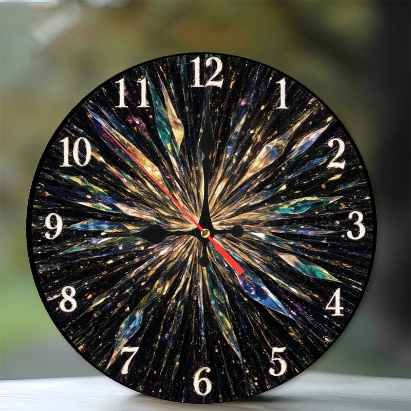 Clock Numbers With Radiant Burst