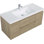 Armoire de salle de bain murale avec lavabo en résine