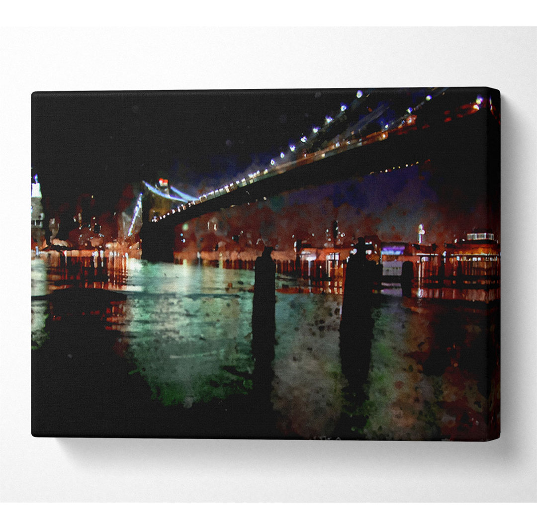 New York View From The Waters Edge - Kunstdrucke auf Leinwand