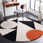 Rodeo Drive Wool Geometric Area Rug in Rust / Black-1828644998
