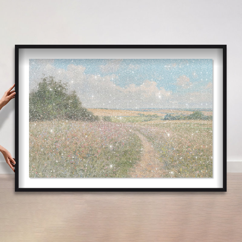 Emerald Pathway Shadowbox Landscape & Nature Print by Oliver Gal, Black Frame, 15 x 10, 37.5"H x 55.5"W, Black Frame