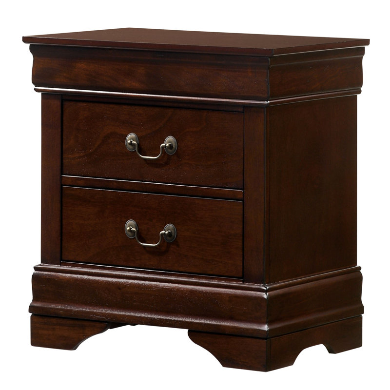 Ensemble de lit pour tête de lit courbé en bois de 6 pièces de 88,38 po de largeur Em, avec 2 tables de chevet, commode, miroir et commode