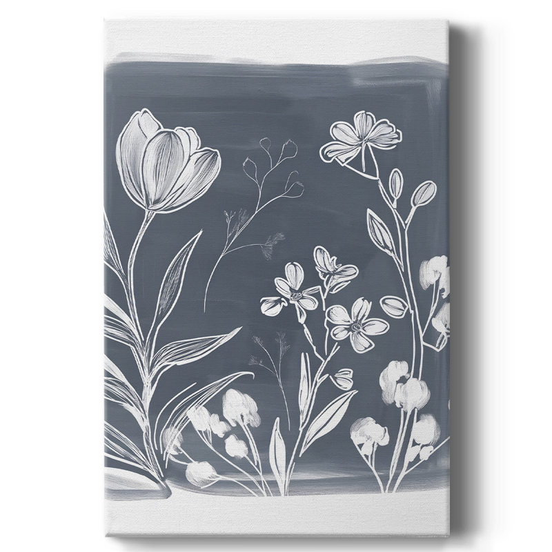 Toile tendue avec motif floral CCIX Gallery - prête à être accrochée - fabriquée aux États-Unis, H 18 po x l 12 po