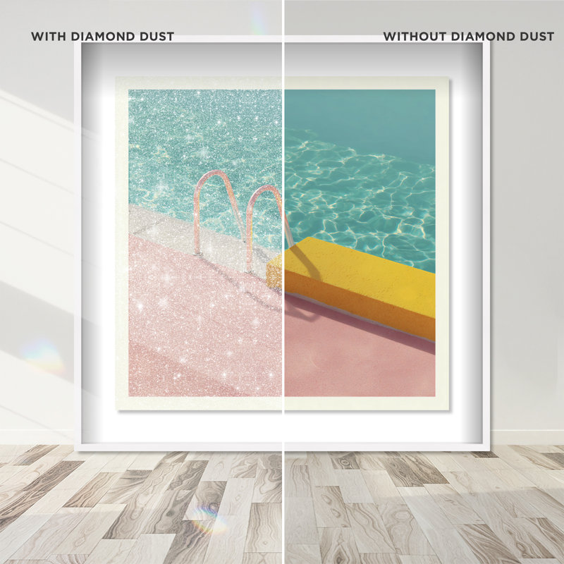 Poolside Symmetry II Print by Oliver Gal, 13.5"H x 13.5"W, White Shadowbox
