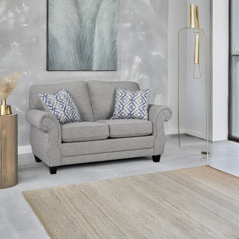 Canapé en tissu Barry, gris, H 39 po x l 64 po x P 37 po, 2