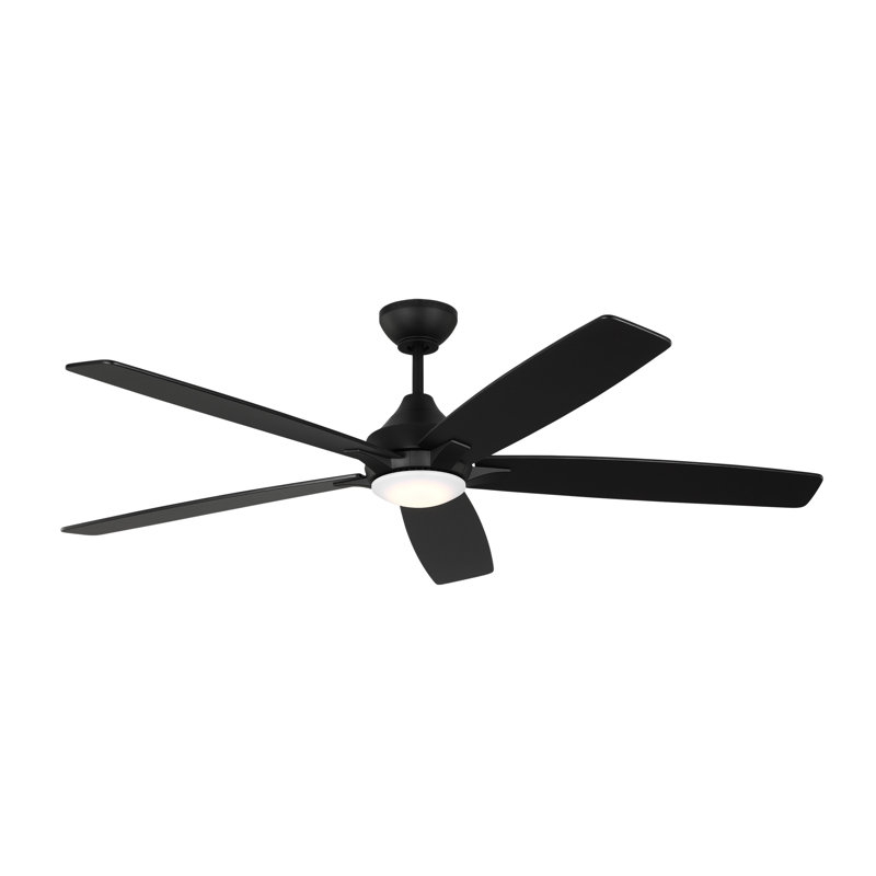 Lise 60'' Ceiling Fan with LED Lights, Midnight Black