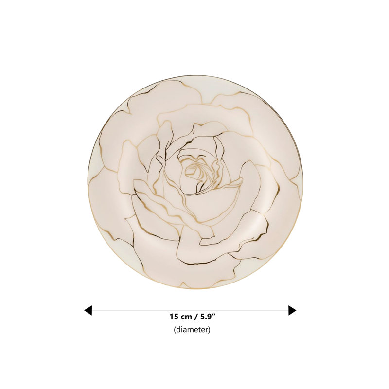 Gosselin Rose Blossom Appetizer Plate 5.9"